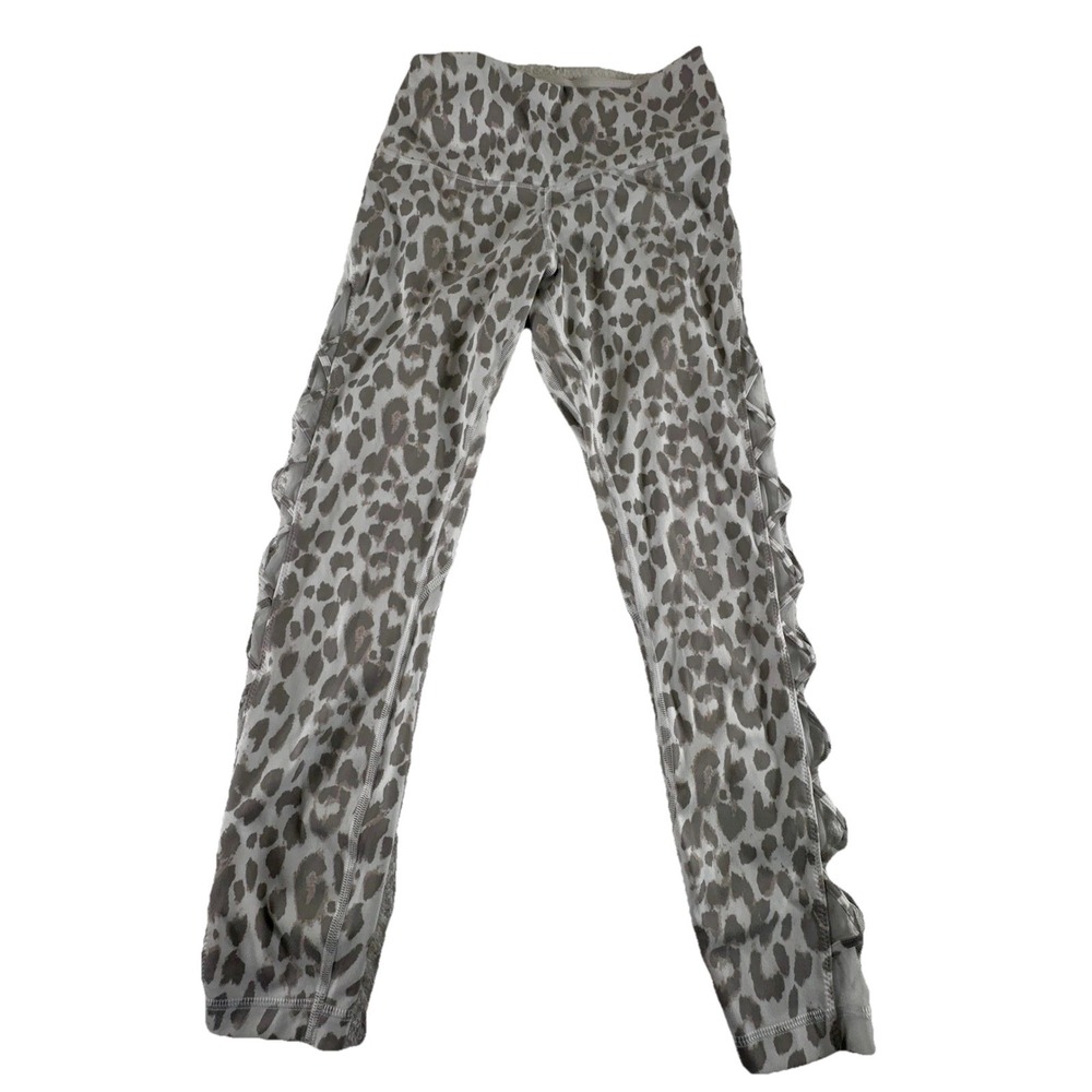 Victoria Secret Yoga‎ Pants M Athletic Leggings Leopard White